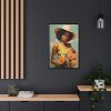 Woman With Flowers Framed Canvas
