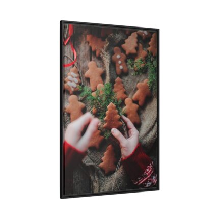 Christmas Gingerbread Cookies Framed Canvas