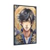 88299-45.jpg Boy Drawn In Watercolor Framed Canvas