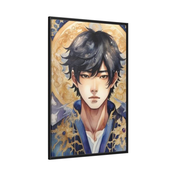 88299-45.jpg Boy Drawn In Watercolor Framed Canvas