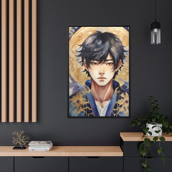 88299-49.jpg Boy Drawn In Watercolor Framed Canvas