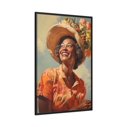 Senior African American Woman Framed Canvas