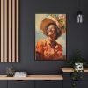 88299-54.jpg Senior African American Woman Framed Canvas