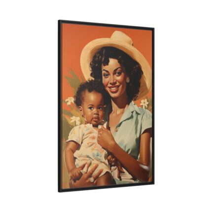 African American Woman Art Framed Canvas