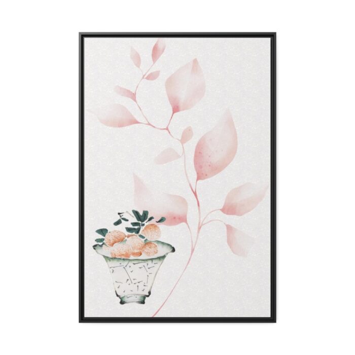 Vintage Lychee Bowl Illustration Framed Canvas - Image 2