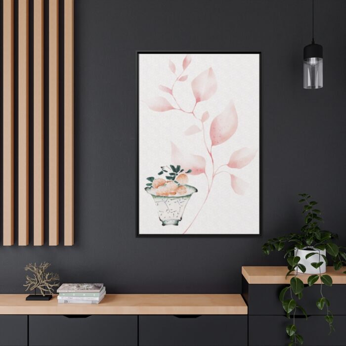 Vintage Lychee Bowl Illustration Framed Canvas - Image 5