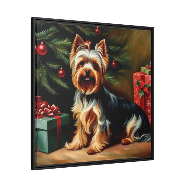 88302-100.jpg Yorkshire Terrier Vintage Christmas Framed Canvas