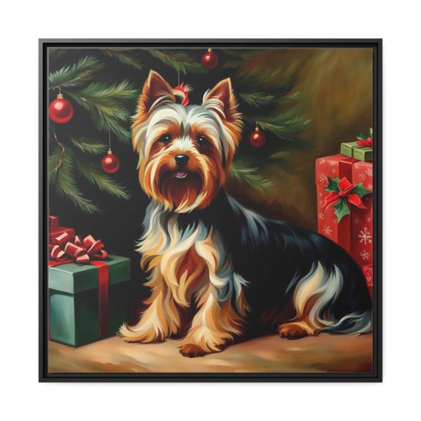 88302-101.jpg Yorkshire Terrier Vintage Christmas Framed Canvas