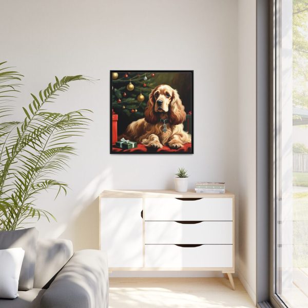 88302-108.jpg Cocker Spaniel Christmas Framed Canvas