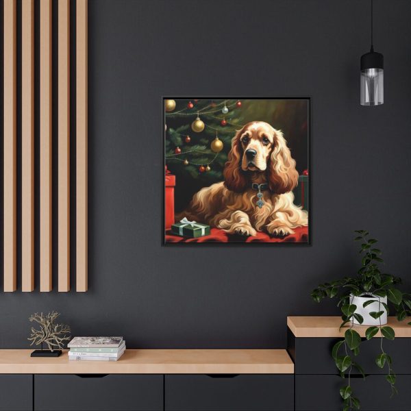 88302-109.jpg Cocker Spaniel Christmas Framed Canvas