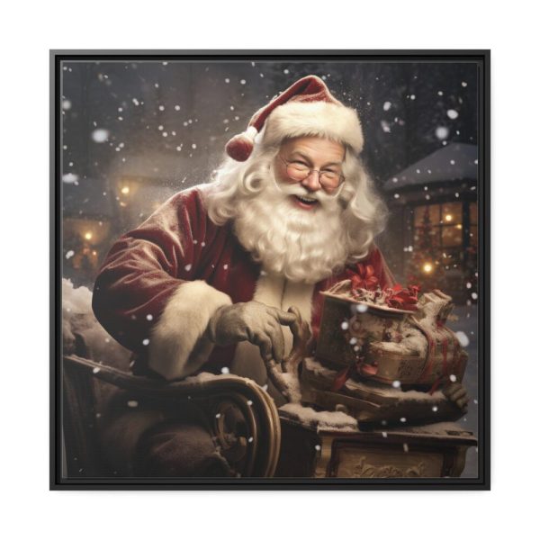 88302-116.jpg Santa Claus On A Sleigh Framed Canvas