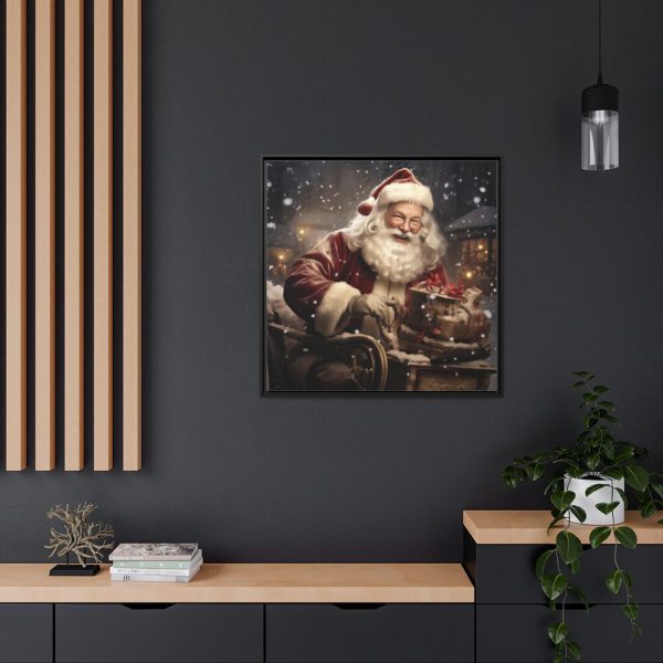 88302-119.jpg Santa Claus On A Sleigh Framed Canvas