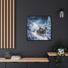 88302-124.jpg Santa And Reindeer In Snow Framed Canvas