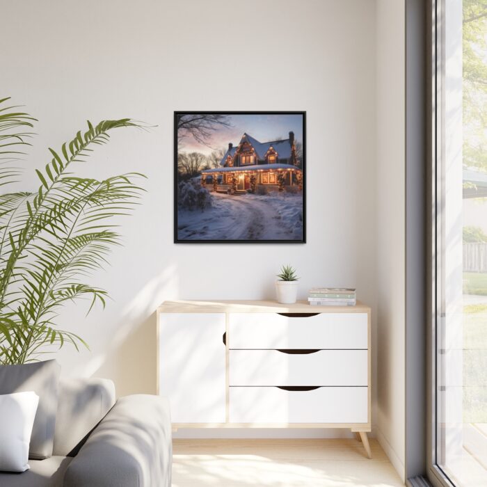 Christmas Decorated Home Framed Canvas - Image 4