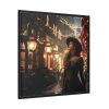 88302-135.jpg Vintage Woman In Town At Christmas Framed Canvas