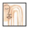 88302-146.jpg Boho Rainbow Line Art Face Framed Canvas