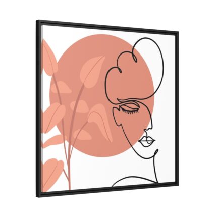 Contemporary Illustration of a Circle Framed Canvas