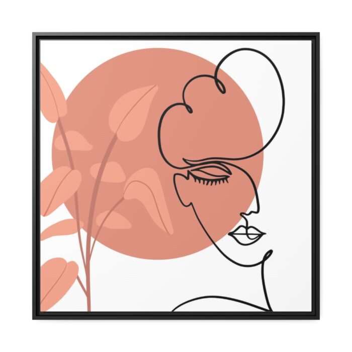 Contemporary Illustration of a Circle Framed Canvas - Image 2