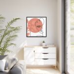 Contemporary Illustration of a Circle Framed Canvas - Image 4