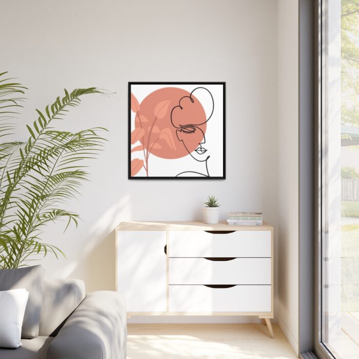 Contemporary Illustration of a Circle Framed Canvas - Image 4