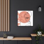 Contemporary Illustration of a Circle Framed Canvas - Image 5