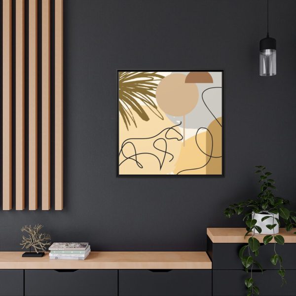 Abstract Animal Drawing Poster Framed Canvas