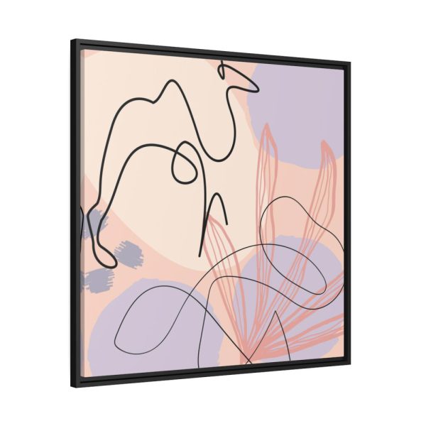 Minimal Drawing of a Camel Framed Canvas