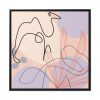 Minimal Drawing of a Camel Framed Canvas