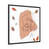88302-185.jpg Abstract Shape With Autumn Leaves Framed Canvas
