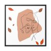 88302-186.jpg Abstract Shape With Autumn Leaves Framed Canvas
