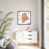 88302-188.jpg Abstract Shape With Autumn Leaves Framed Canvas