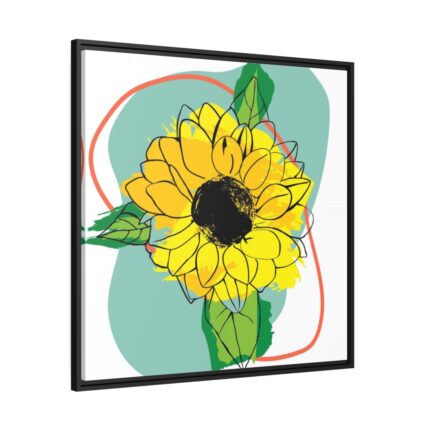 Sunflower Abstract Framed Canvas