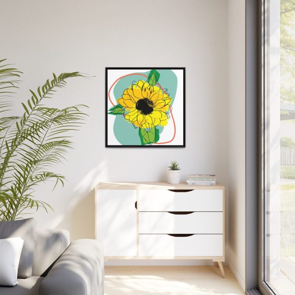 88302-213.jpg Sunflower Abstract Framed Canvas
