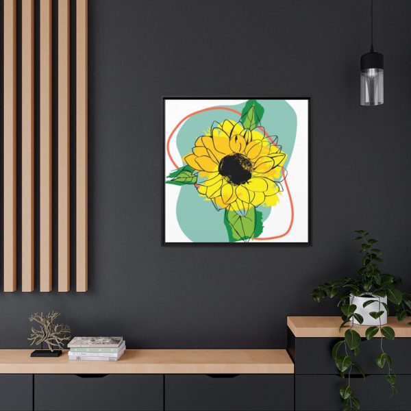 88302-214.jpg Sunflower Abstract Framed Canvas