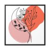 88302-216.jpg Abstract Line Art Plant And Moon Framed Canvas
