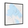 88302-235.jpg Abstract Illustration With Blue Shapes Framed Canvas
