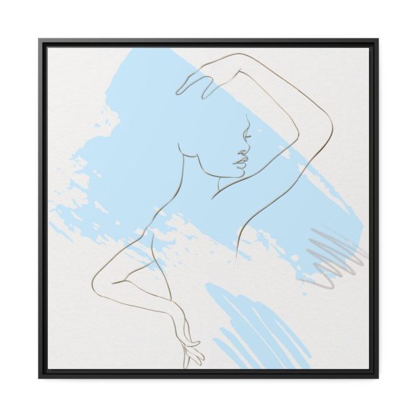 88302-236.jpg Abstract Illustration With Blue Shapes Framed Canvas