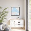 88302-238.jpg Abstract Illustration With Blue Shapes Framed Canvas