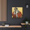 88302-24.jpg Santa Claus Pointing a Handgun Framed Canvas