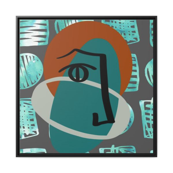 88302-246.jpg Picasso Style Face Framed Canvas