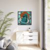 88302-248.jpg Picasso Style Face Framed Canvas