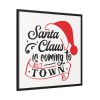 88302-25.jpg Santa Claus Typography Clipart Framed Canvas