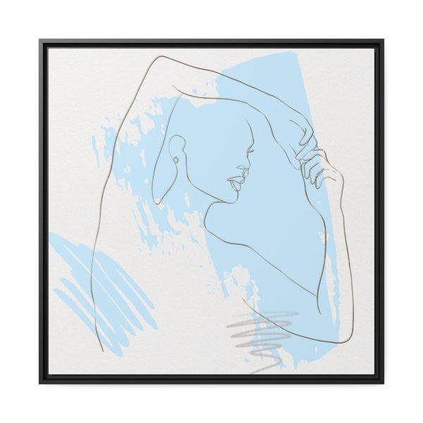 88302-251.jpg One Line Drawing Of a Lady Framed Canvas