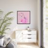 88302-258.jpg Pink Woman Abstract Line Drawing Framed Canvas