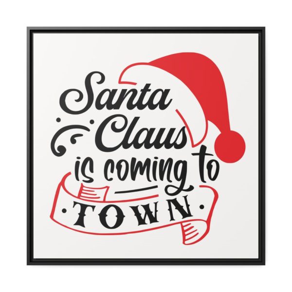88302-26.jpg Santa Claus Typography Clipart Framed Canvas