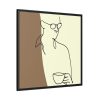 88302-265.jpg Man Holding a Cup of Coffee Framed Canvas