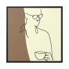 88302-266.jpg Man Holding a Cup of Coffee Framed Canvas