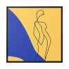 88302-271.jpg Line Art Drawing of a Woman Standing Framed Canvas
