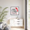 88302-28.jpg Santa Claus Typography Clipart Framed Canvas