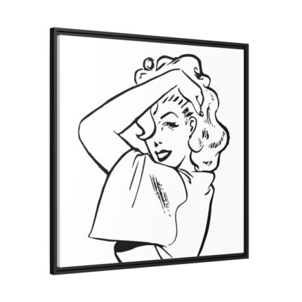 Pin-up Girl Framed Canvas